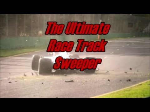 Formula One race track sweeper